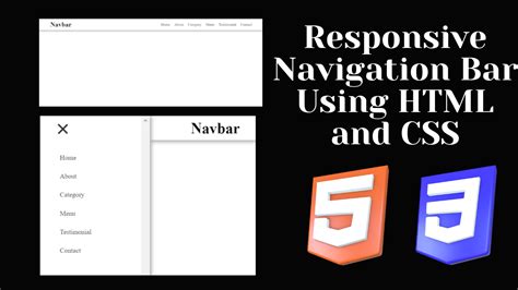 responsive navigation bar with html and css codepen
