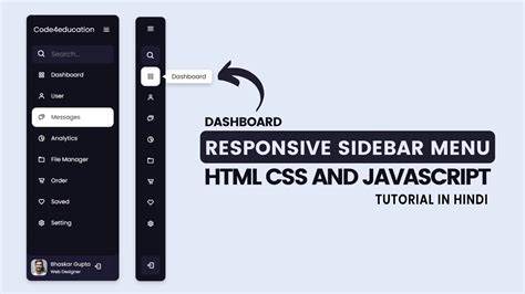 responsive sidebar menu html css codepen