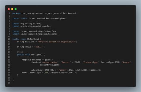 rest api automation code in java