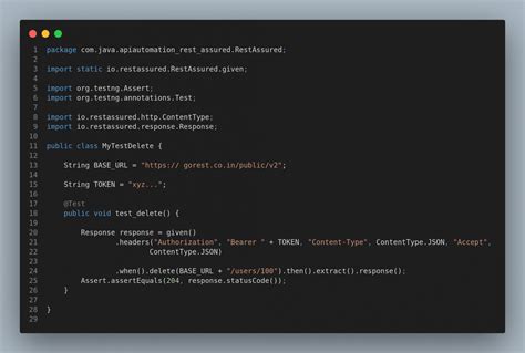 rest assured delete example java