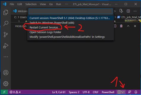 restart vscode extensions