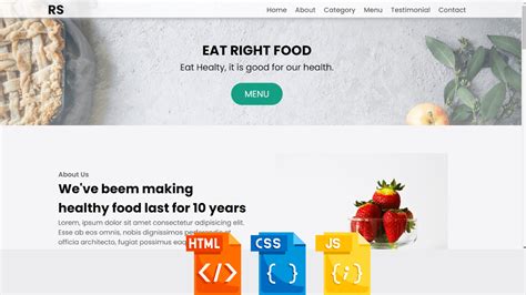 restaurant website source code html css