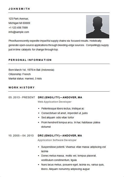 resume format basic