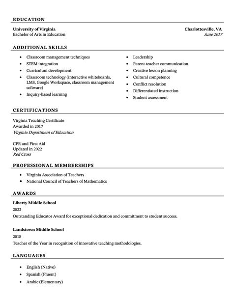 resume format for masters in uk