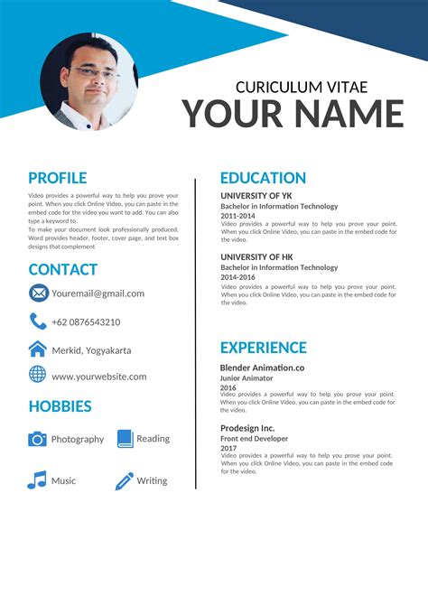 resume format pdf in word