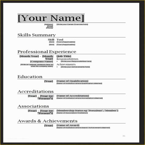 resume maker microsoft word