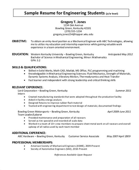 resume objective sentence examples