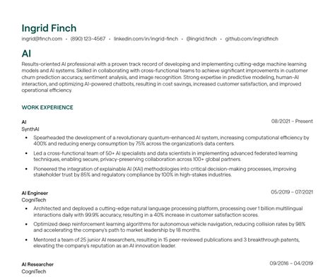 Resume Templates For Ai Reader