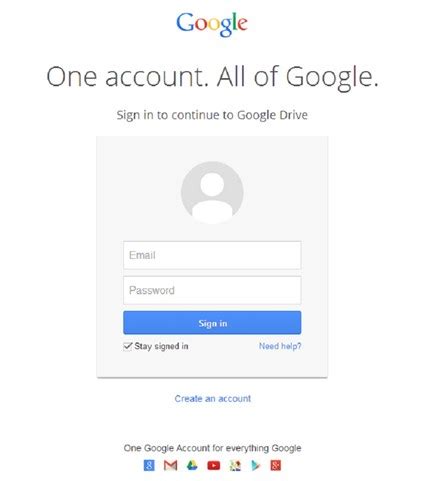 retrieve data from google account