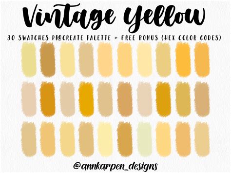 retro yellow color code