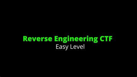 Reverse Engineering Ctf Walkthrough