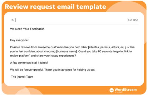review request message examples