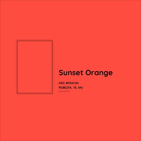 rgb code for sunset orange