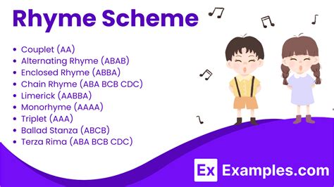 rhyme schemes and examples