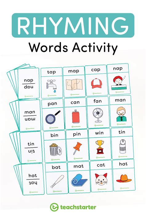 rhyming words list a to z