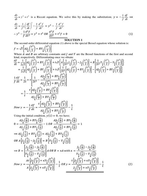 riccati differential equation examples pdf