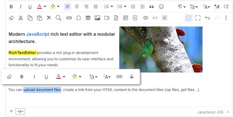 rich text to html javascript