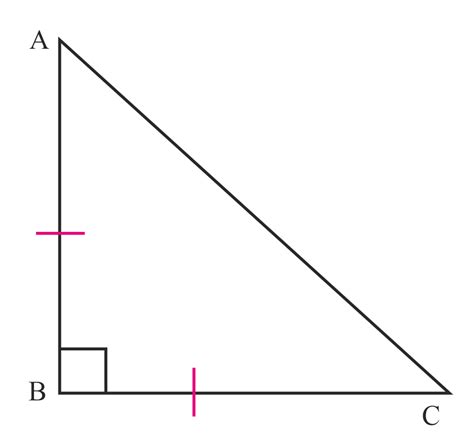 right angle triangle with 2 equal sides calculator