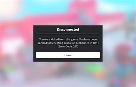 roblox ban error 267