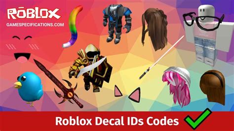 roblox decal id codes