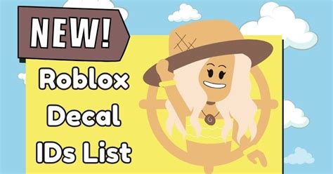 roblox decal id list