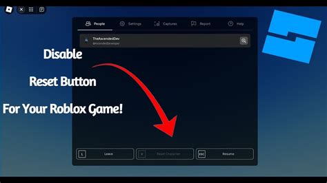 roblox disable reset