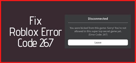 roblox error code 267