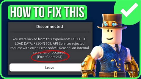 roblox error code 267 failed to load data please rejoin