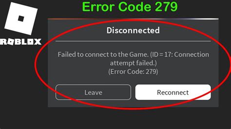 roblox error failed to connect to the game id 17