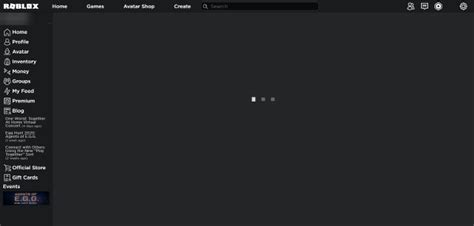 roblox home page not loading app