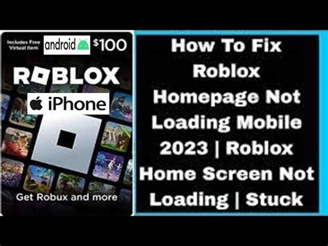roblox home page not loading mobile