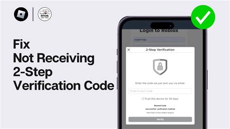 roblox not sending authentication code
