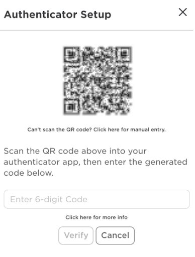 roblox qr code for authenticator
