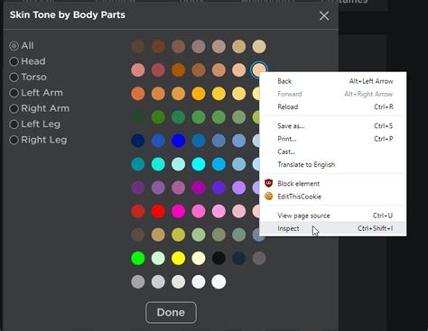 roblox skin color code hex