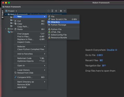robot framework create file example