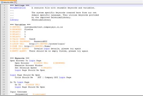 robot framework selenium sample code