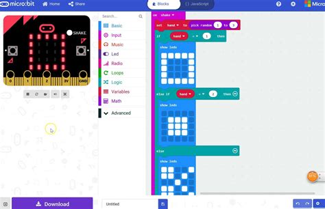 rock paper scissors micro bit code
