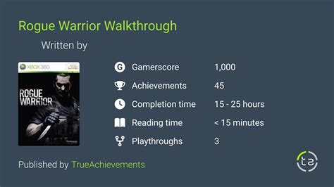 Rogue Warrior Walkthrough