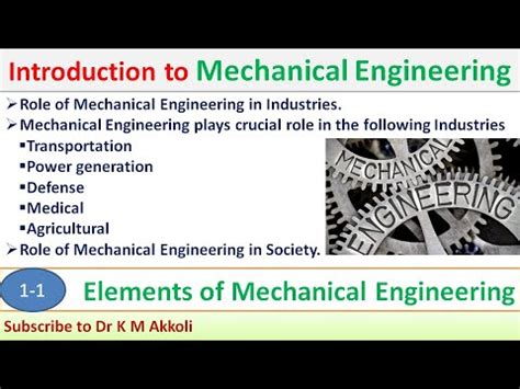 role of mechanical engineering in industry and society vtu notes