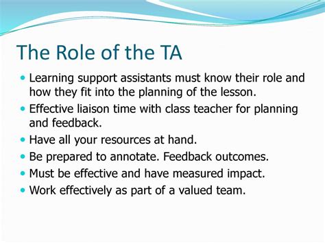 role of teaching assistant in university