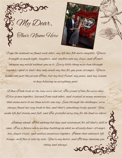romantic couple looking at letter