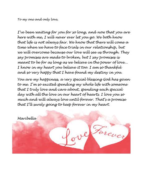 romantic love letter