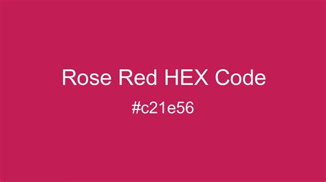 rose red color code