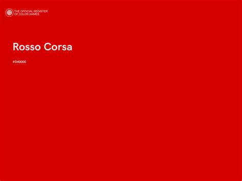 rosso corsa color code