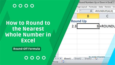 round off to whole number formula in excel