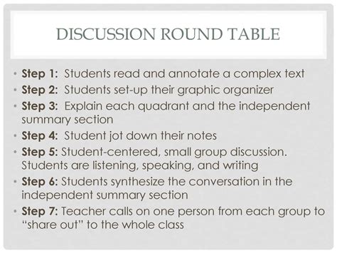 round table discussion example for students