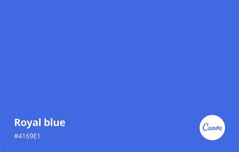 royal blue code in canva