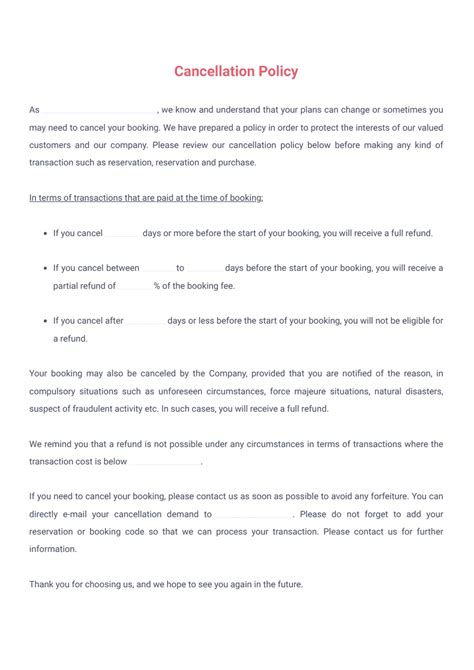 rtc cancellation policy
