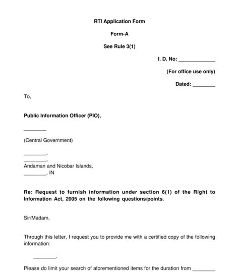 rti application format in word pdf
