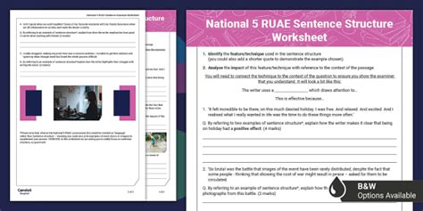 ruae sentence structure questions